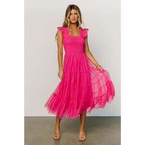 Baltic Born Emma Smocked Tulle Dress | Hot Pink Size 1XL1XL